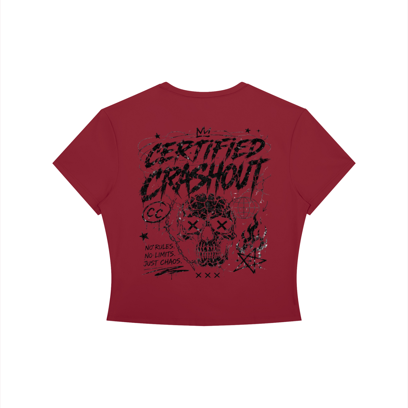 Certified Crashout Women's Crewneck Crop T-Shirt