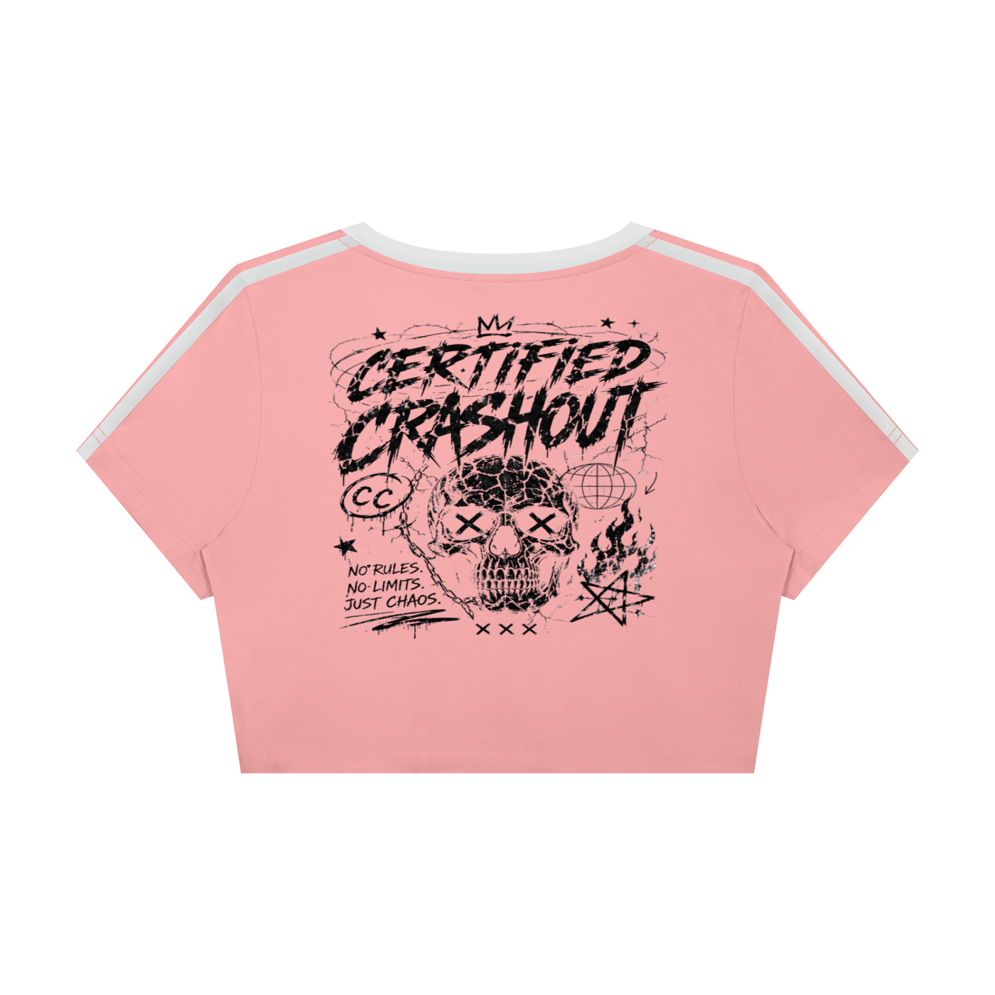 Certified Crashout Women’s Slim Fit Color Block T-Shirt