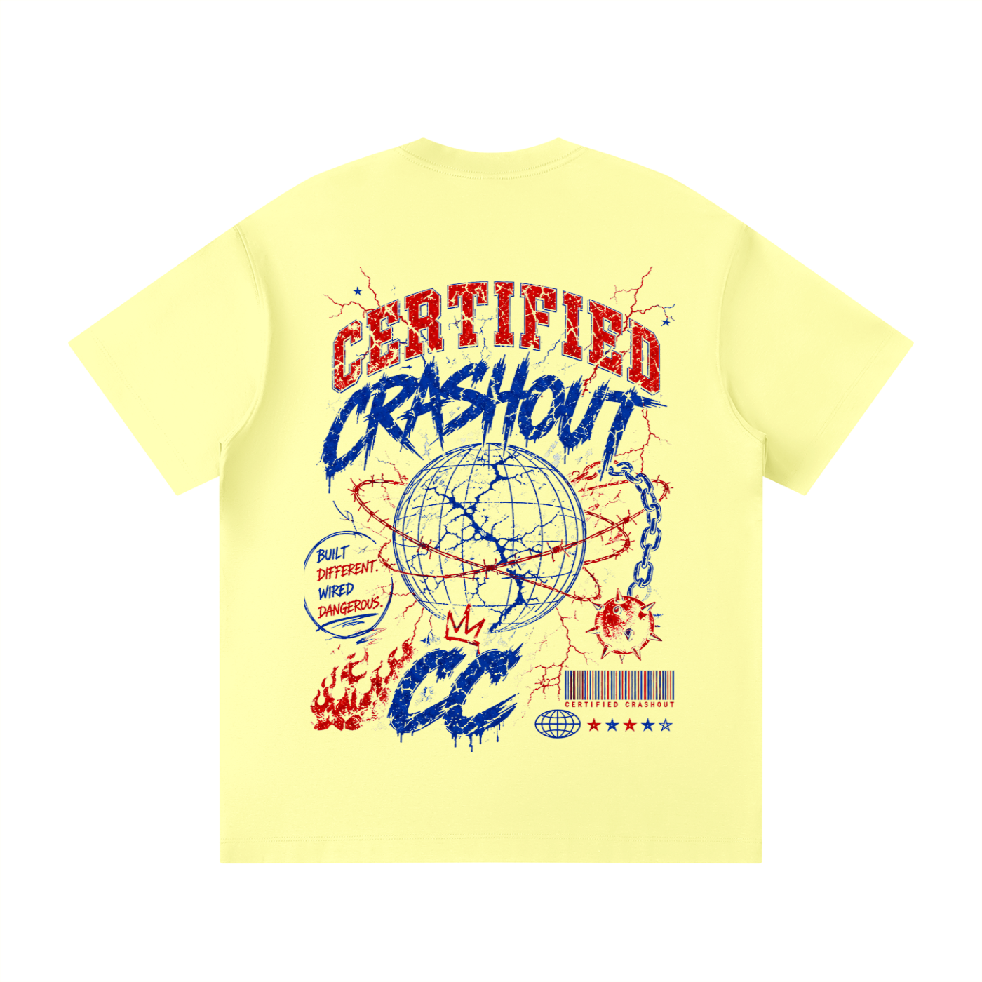 Certified Crashout World 4th Of July Edition Unisex Loose Fit Crewneck T-Shirt