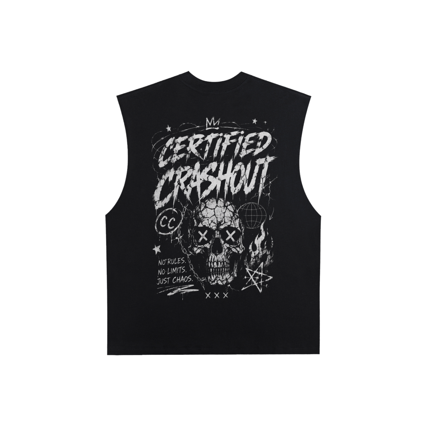 Certified Crashout Raw Edge Cotton Tank Top