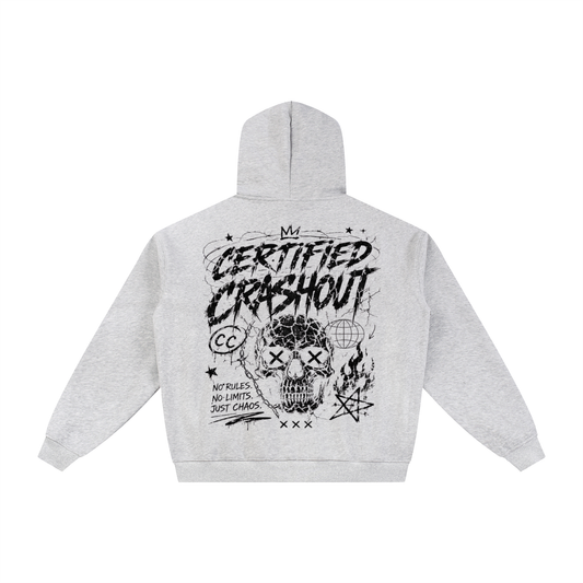Certified Crashout Essential Fleece Zip-Through Hoodie