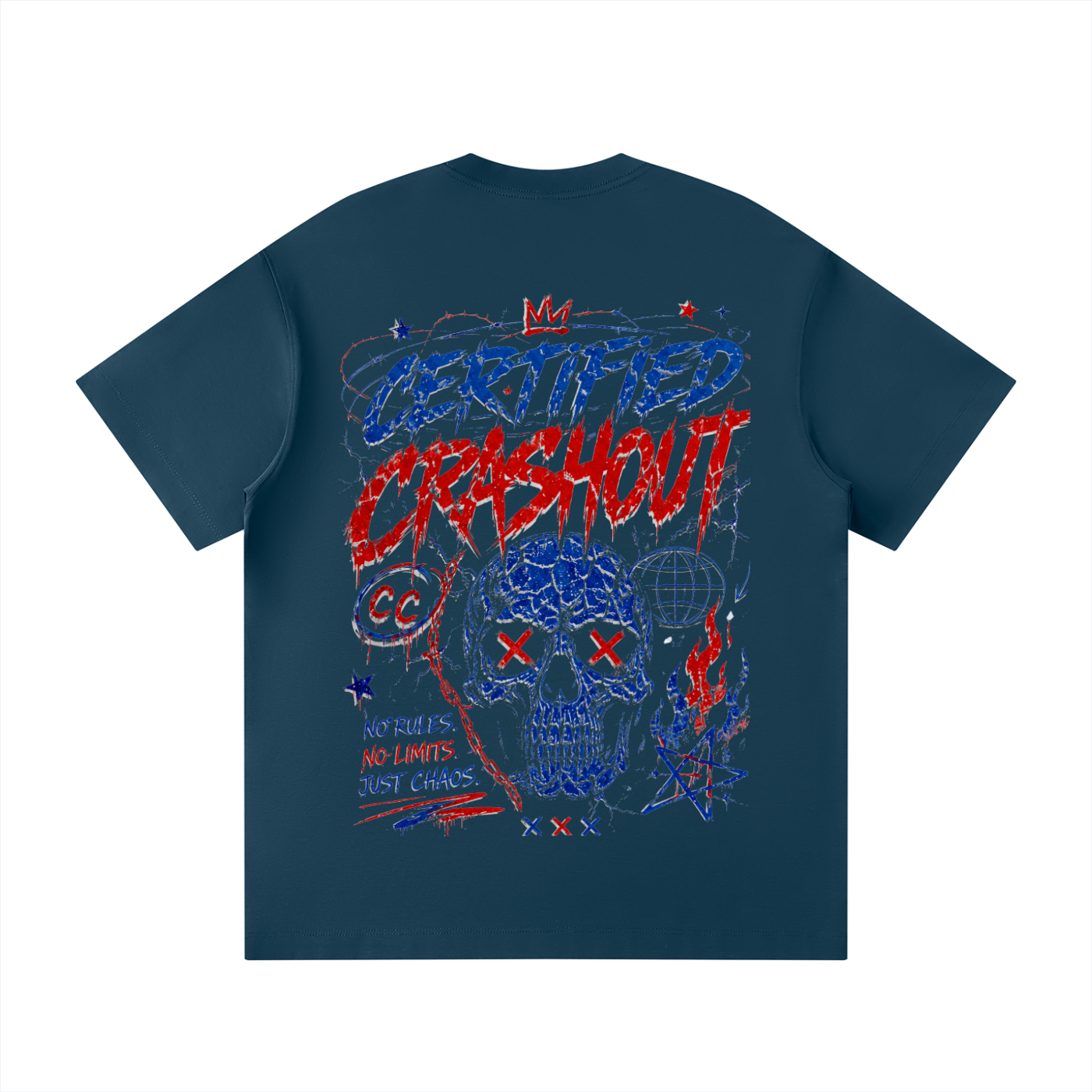 Certified Crashout 4th Of July Edition Unisex Loose Fit Crewneck T-Shirt