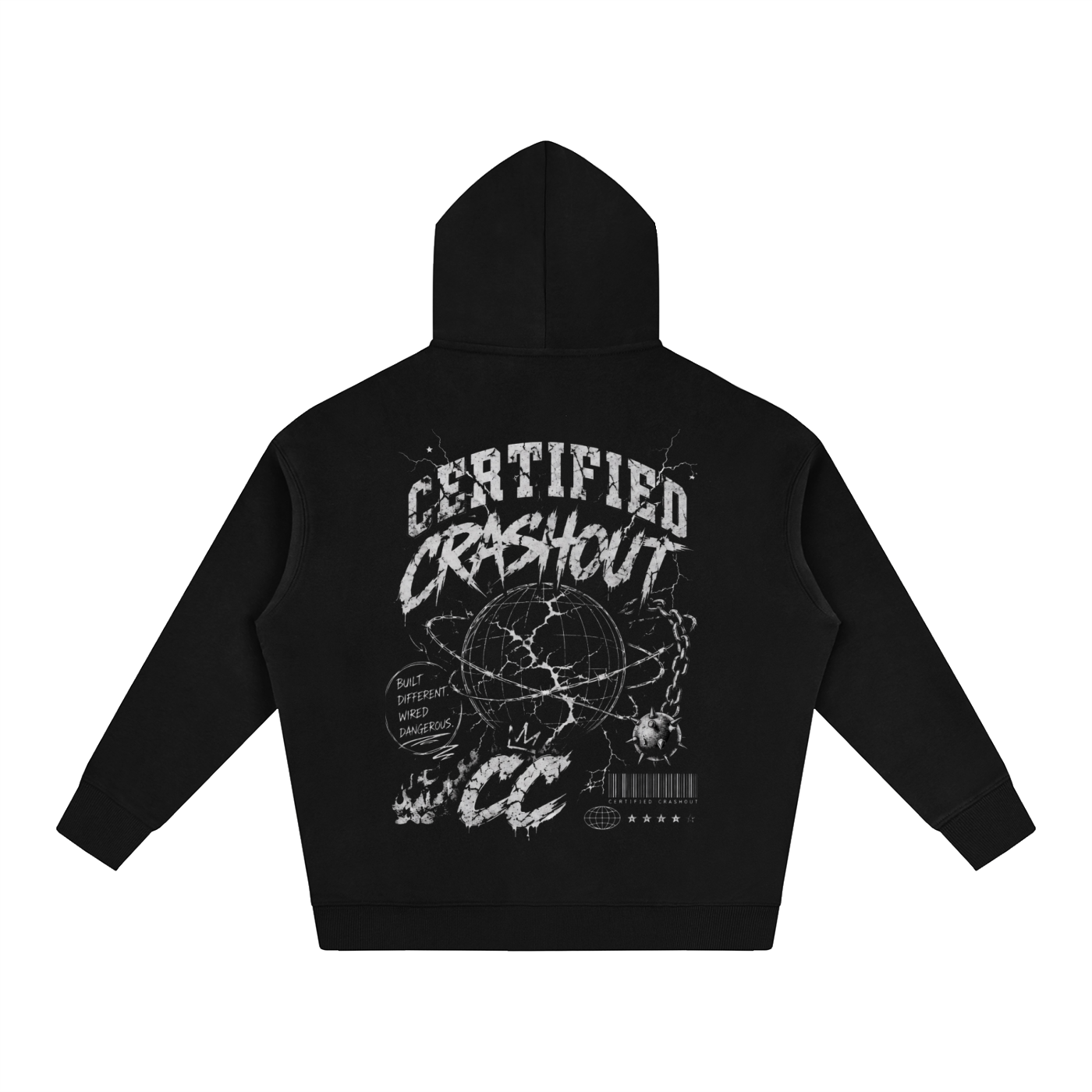 Certified Crashout World Oversize Fleeced Hoodie