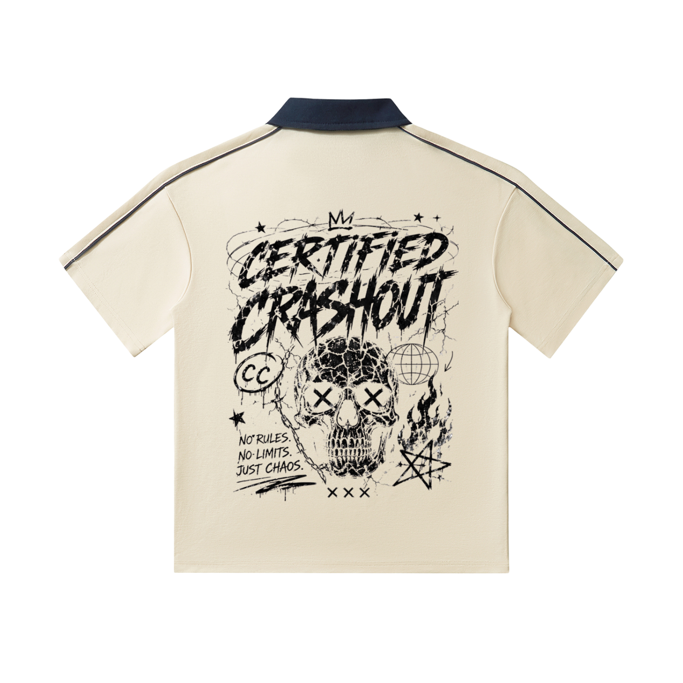 Certified Crashout Collar Short-Sleeve Polo Shirt