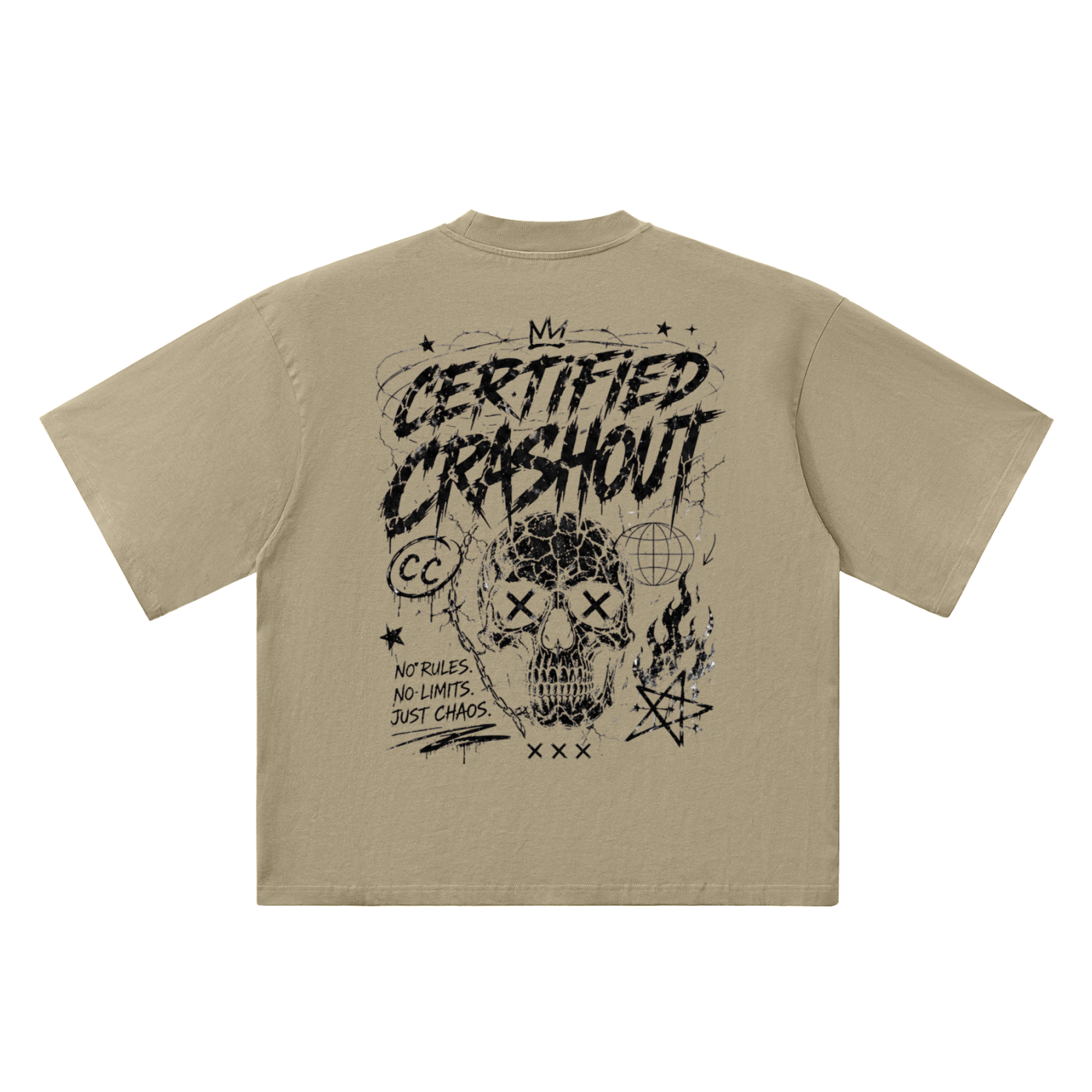 Certified Crashout Oversized Drop Shoulder T-Shirt
