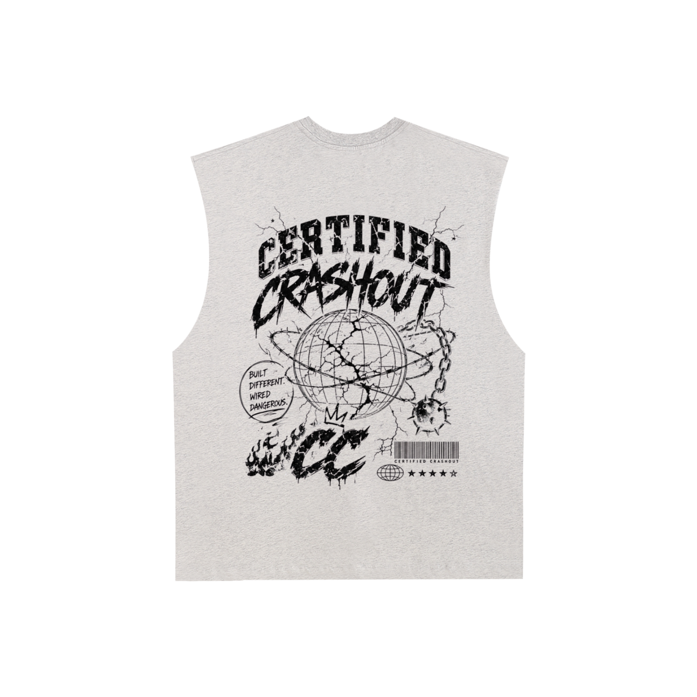 Certified Crashout World Raw Edge Cotton Tank Top