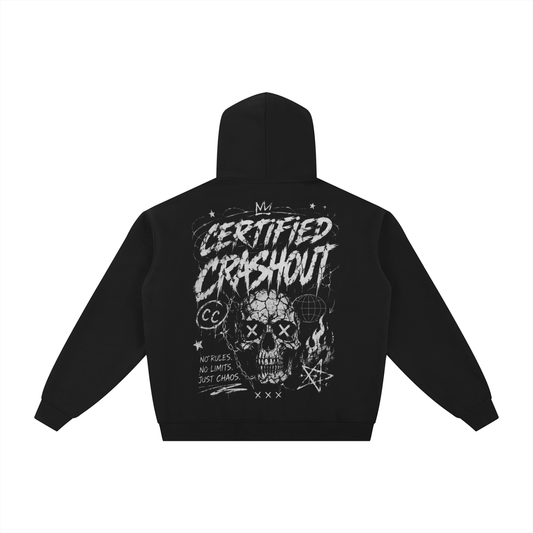 Certified Crashout Essential Fleece Zip-Through Hoodie