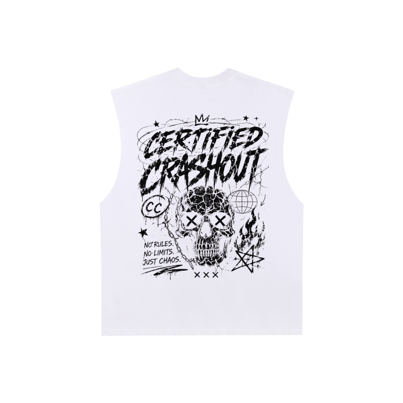 Certified Crashout Raw Edge Cotton Tank Top