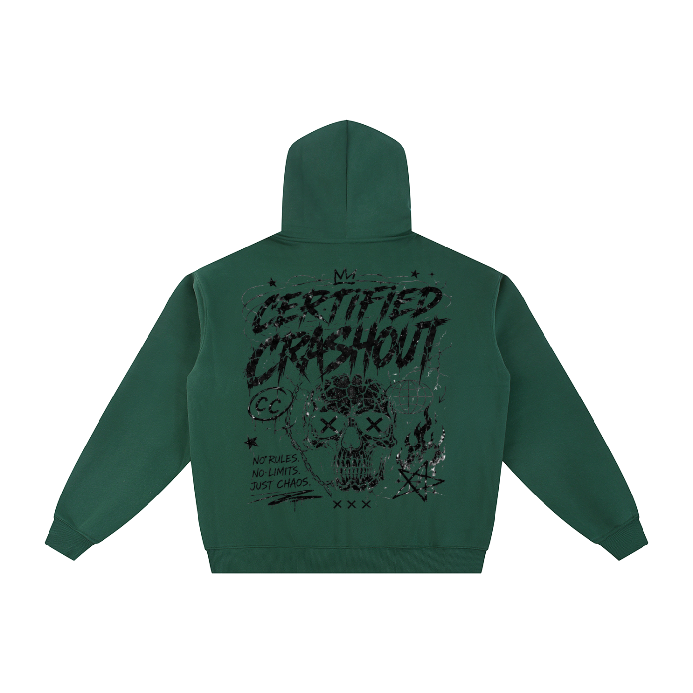 Certified Crashout Essential Fleece Zip-Through Hoodie