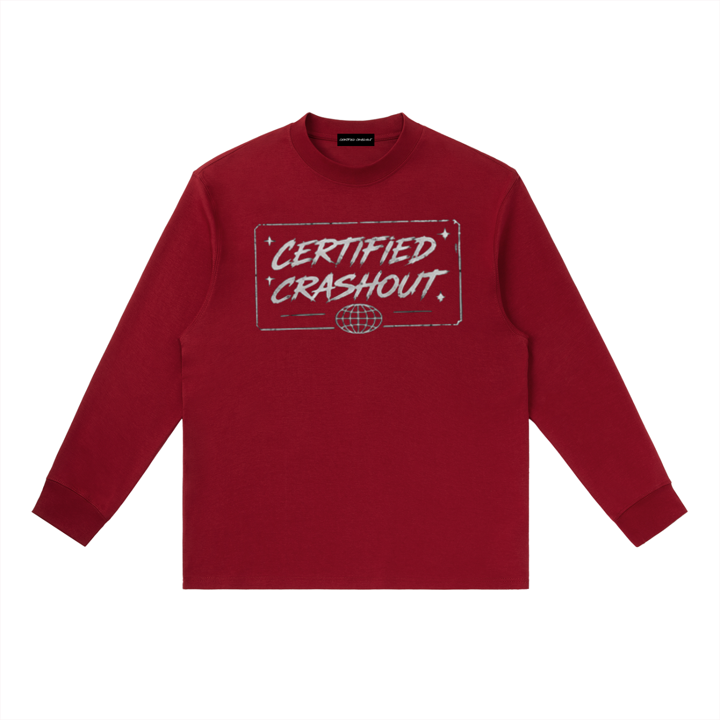 Certified Crashout World Essential Crewneck Long-Sleeve T-Shirt