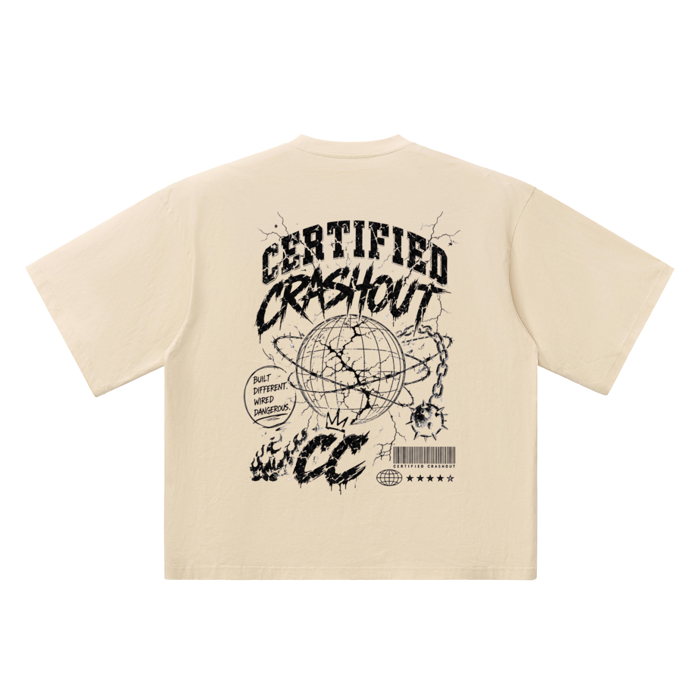 Certified Crashout World Oversized Drop Shoulder T-Shirt