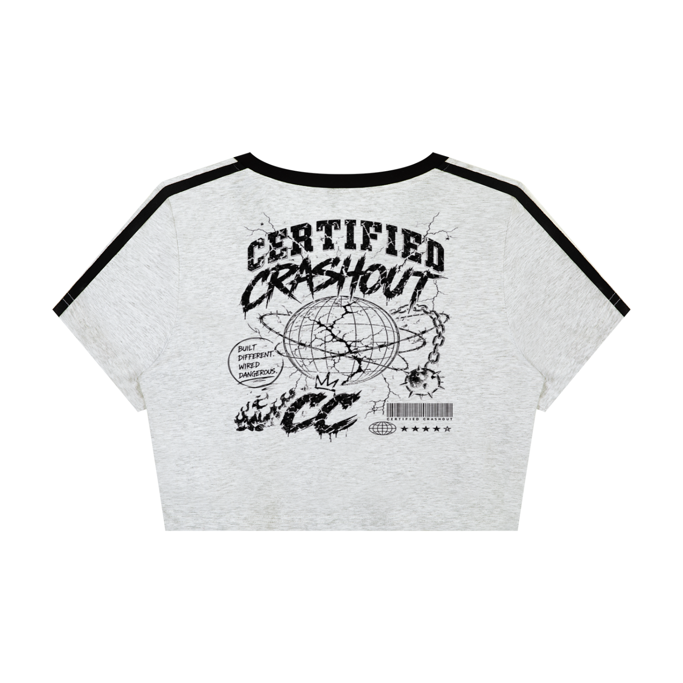 Certified Crashout World Women’s Slim Fit Color Block T-Shirt