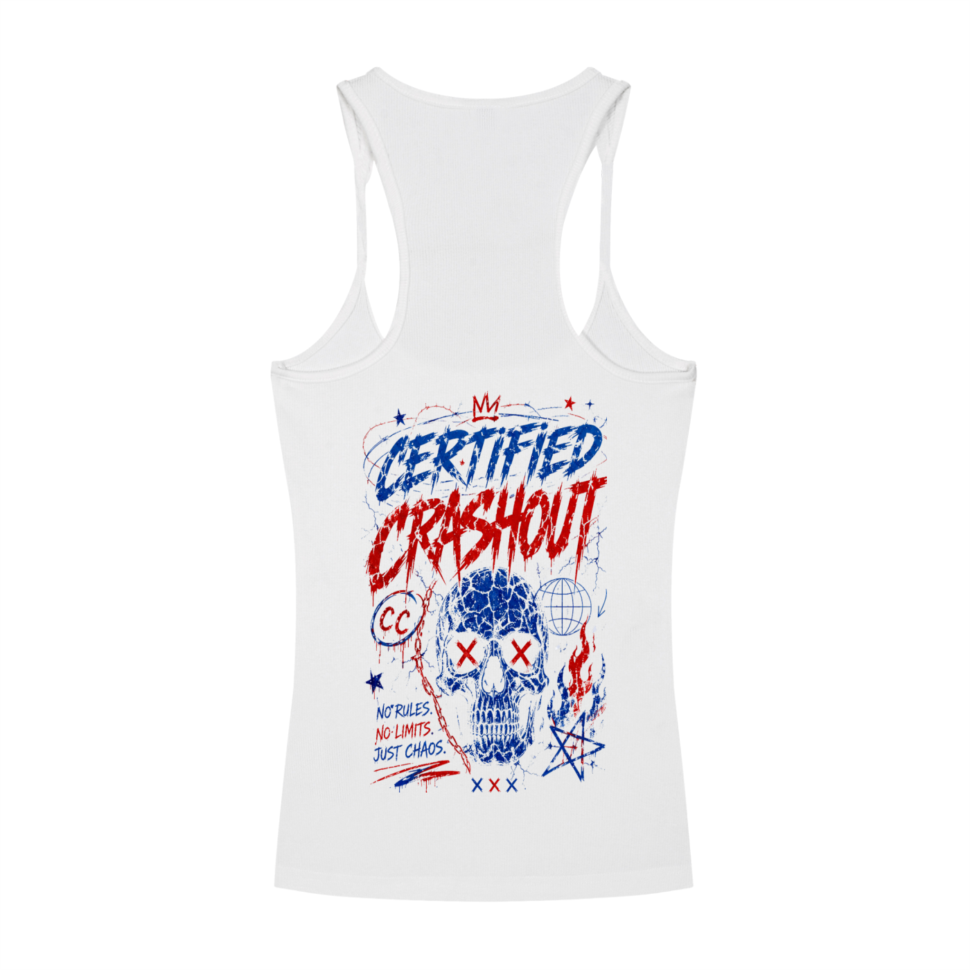 Certified Crashout Women’s Slim Fit Ribbed Racerback Tank Top