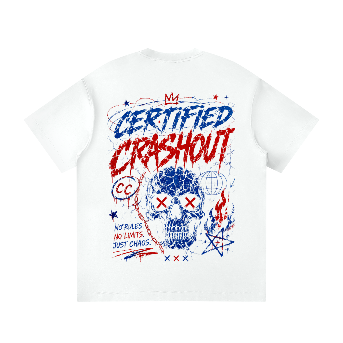 Certified Crashout 4th Of July Edition Unisex Loose Fit Crewneck T-Shirt