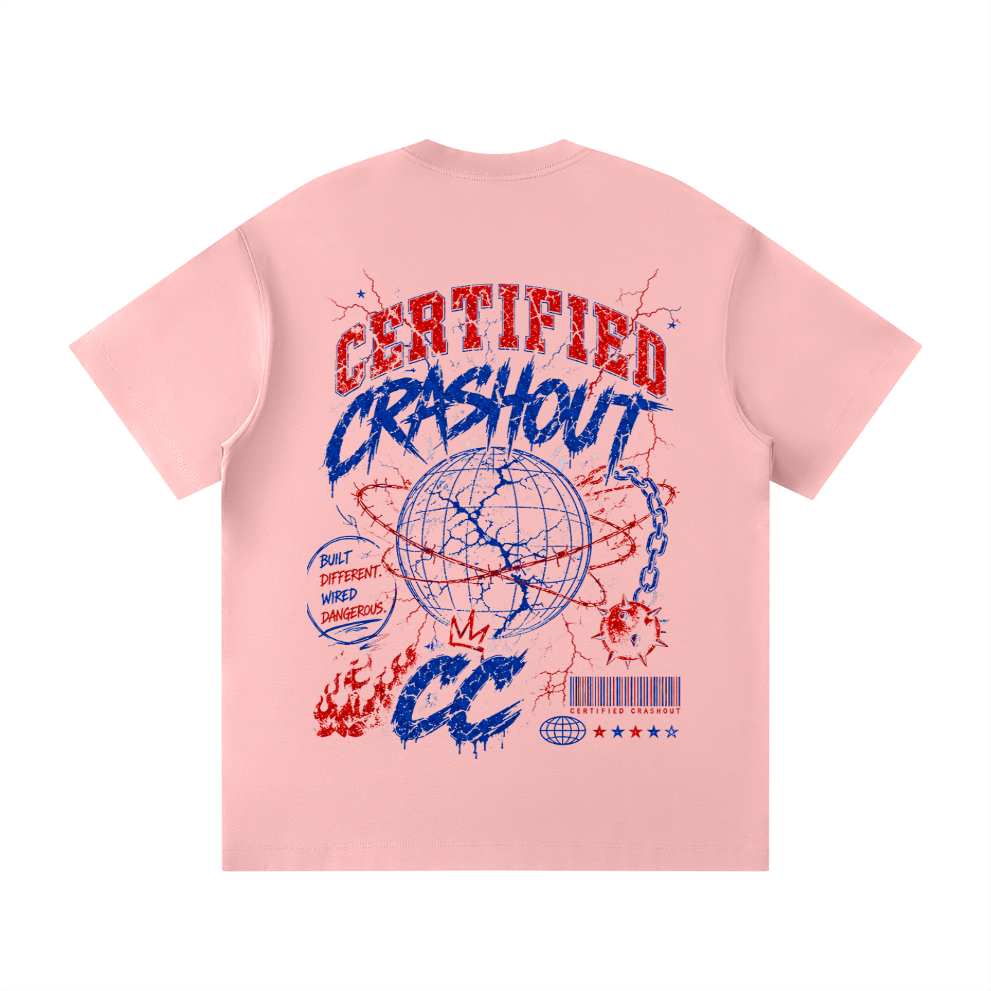 Certified Crashout World 4th Of July Edition Unisex Loose Fit Crewneck T-Shirt
