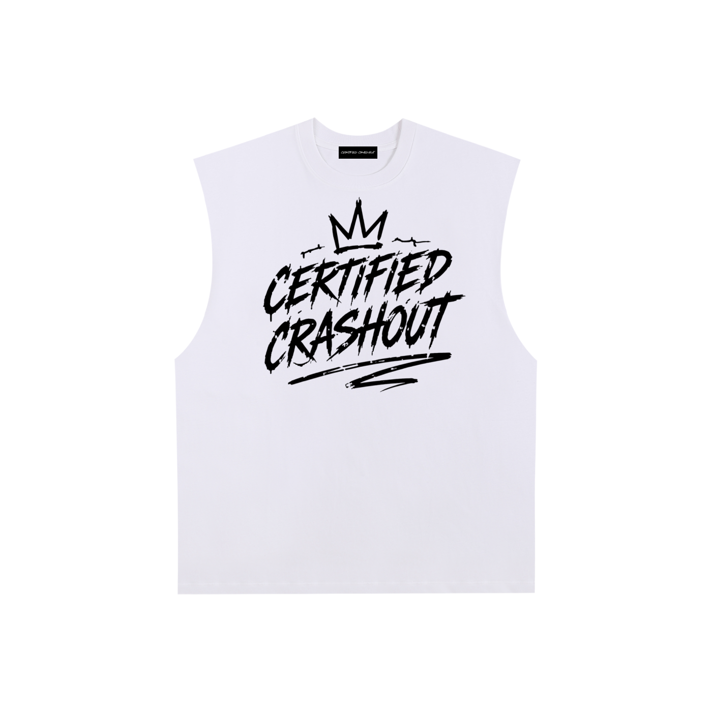 Certified Crashout Raw Edge Cotton Tank Top