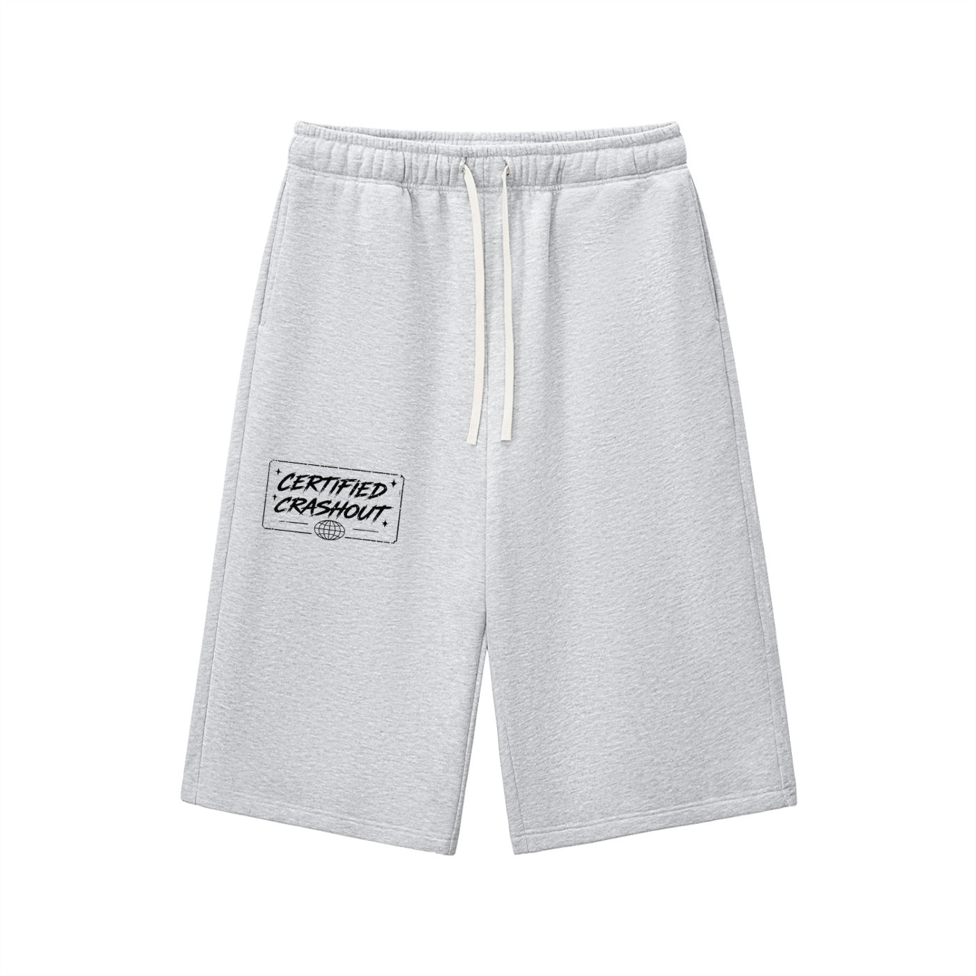 Certified Crashout World Drawstring Three-quarter Sweatpants
