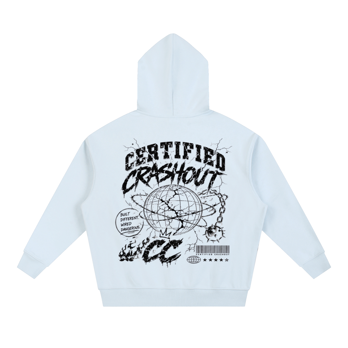 Certified Crashout World Essential Boxy Heavyweight Drop-Shoulder Hoodie