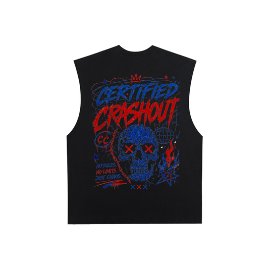 Certified Crashout 4th Of July Edition Raw Edge Cotton Tank Top