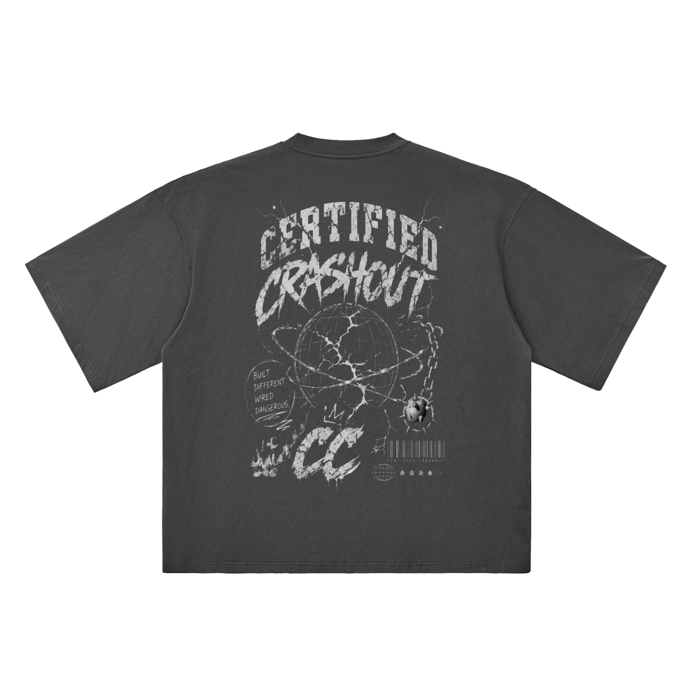 Certified Crashout World Oversized Drop Shoulder T-Shirt