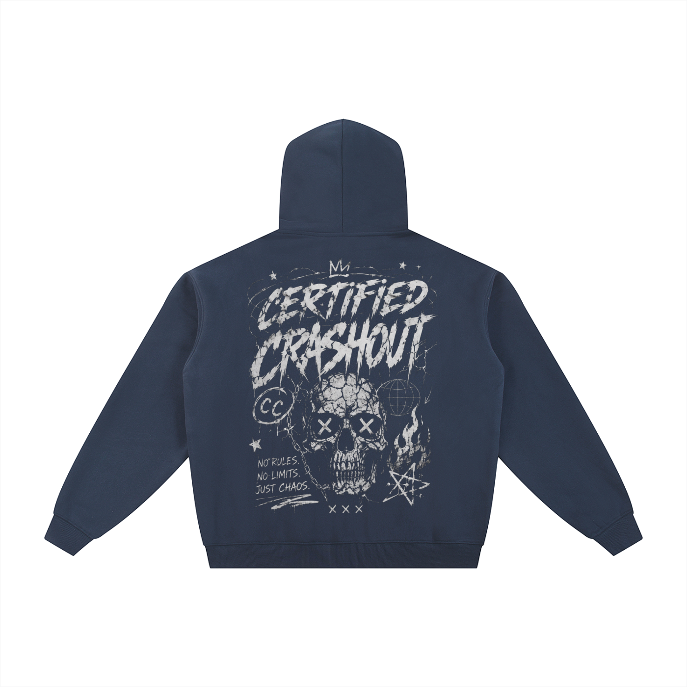 Certified Crashout Essential Fleece Zip-Through Hoodie