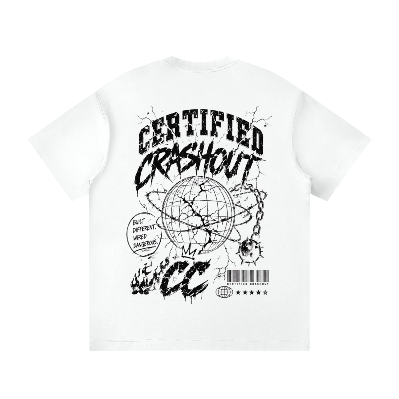 Certified Crashout World Unisex Loose Fit Crewneck T-Shirt