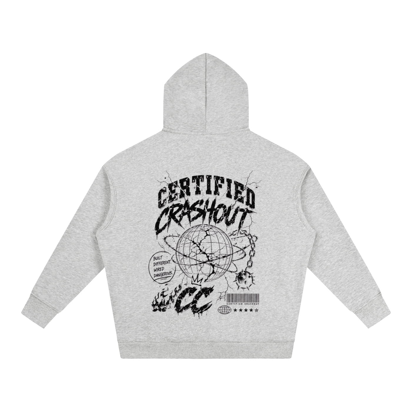 Certified Crashout World Oversize Fleeced Hoodie