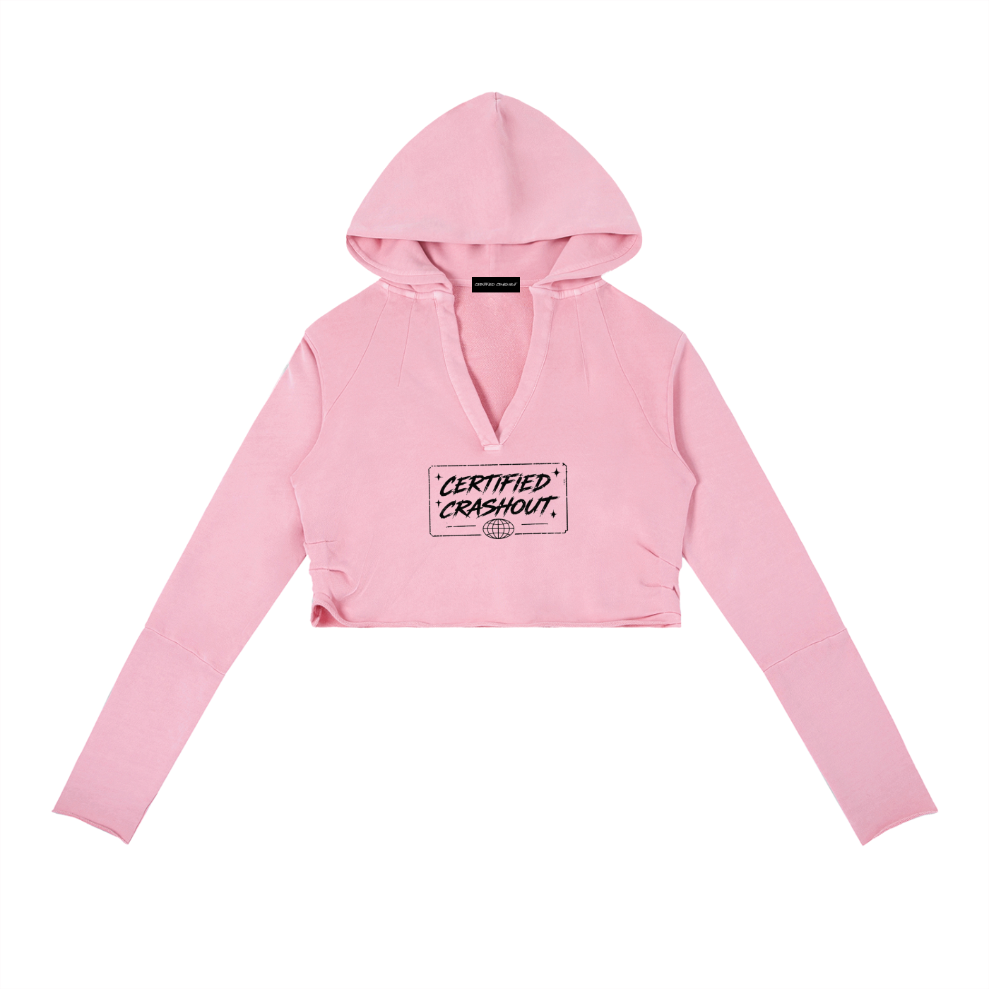 Certified Crashout World Women’s Vintage Washed Raw Edge Hoodie