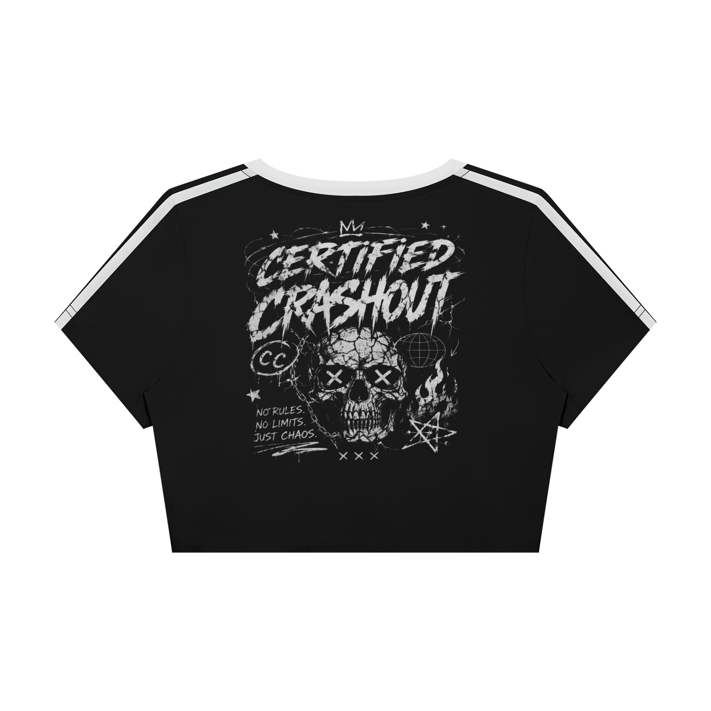 Certified Crashout Women’s Slim Fit Color Block T-Shirt