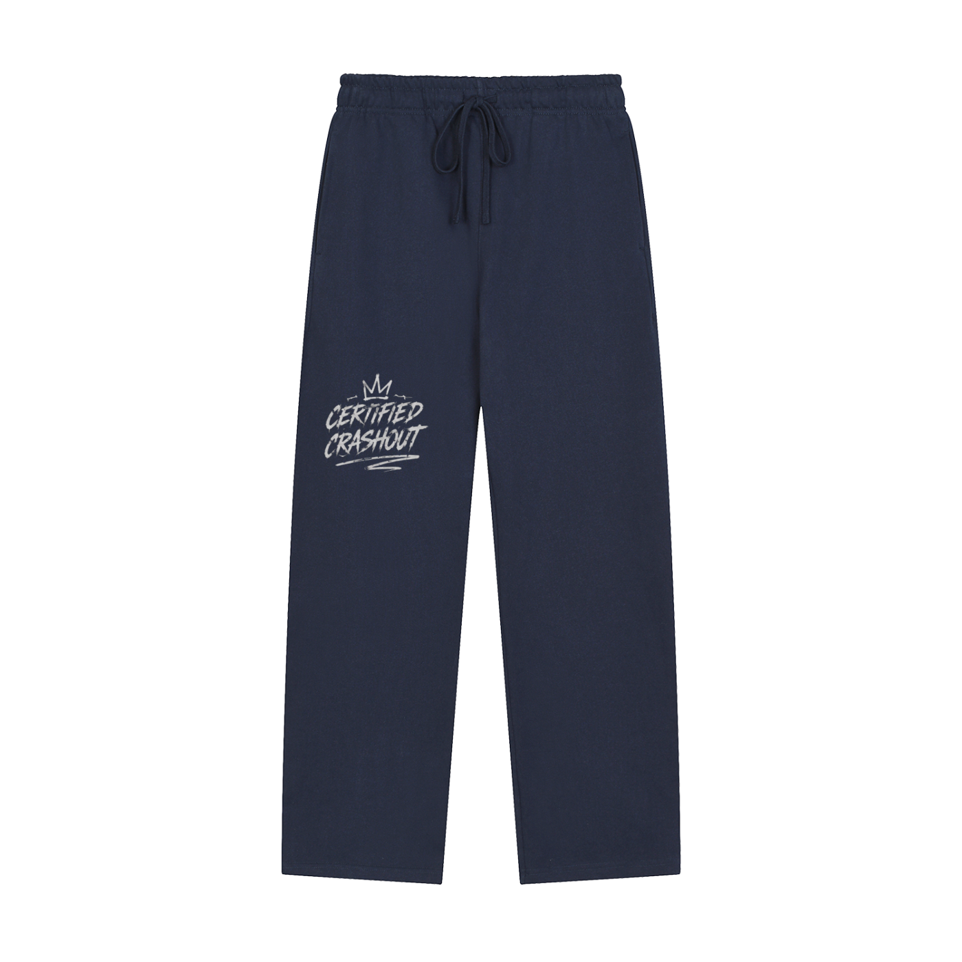 Certified Crashout Solid Color Straight-Leg Sweatpants