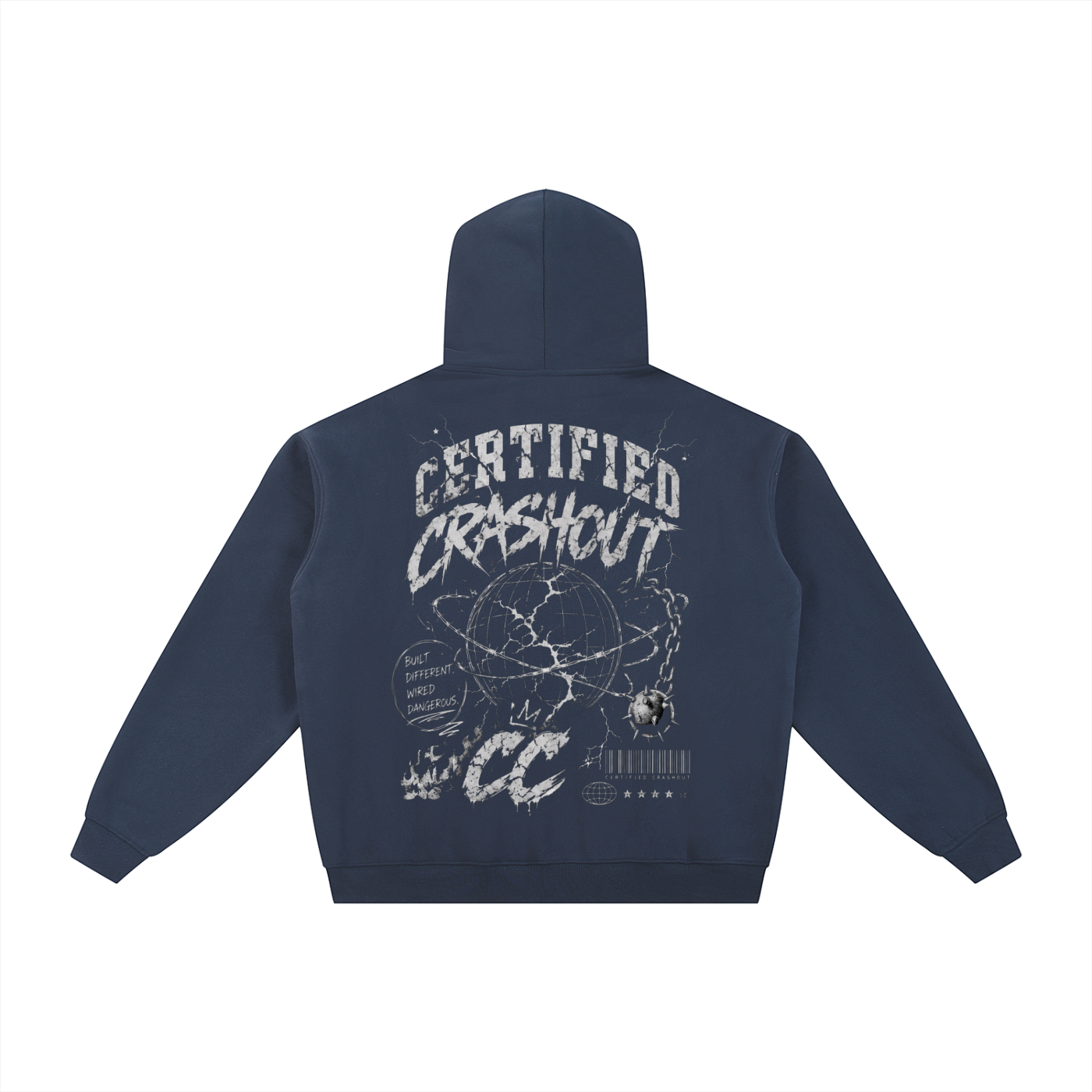 Certified Crashout World Essential Fleece Zip-Through Hoodie