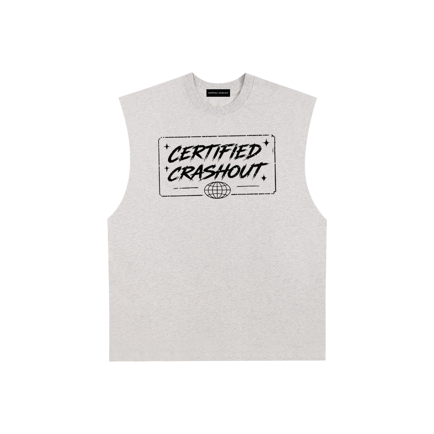 Certified Crashout World Raw Edge Cotton Tank Top