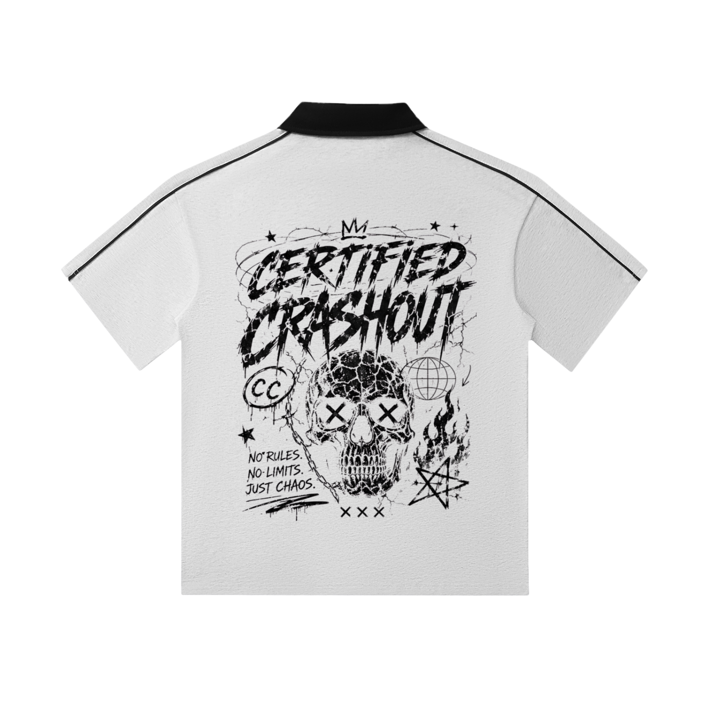 Certified Crashout Collar Short-Sleeve Polo Shirt