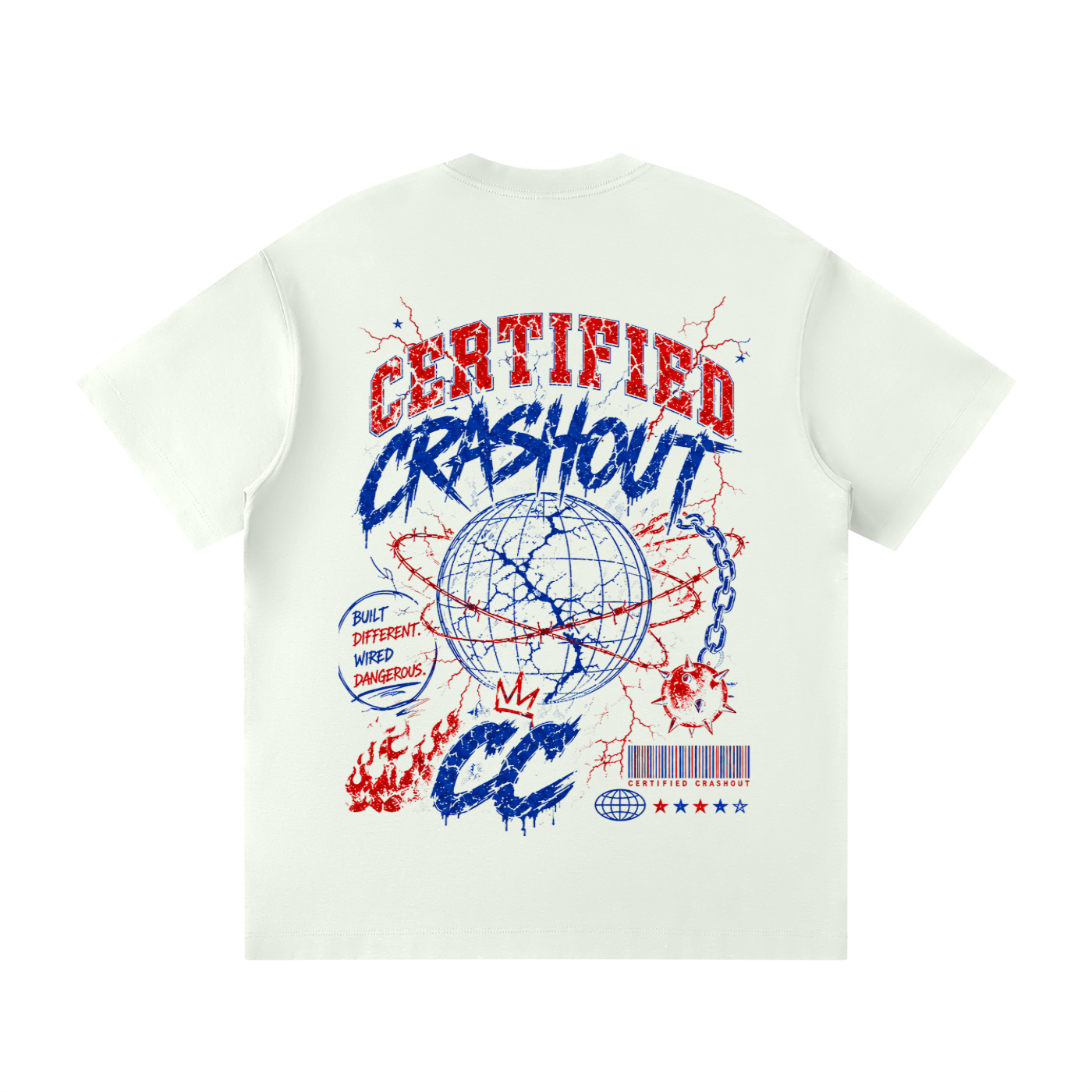 Certified Crashout World 4th Of July Edition Unisex Loose Fit Crewneck T-Shirt
