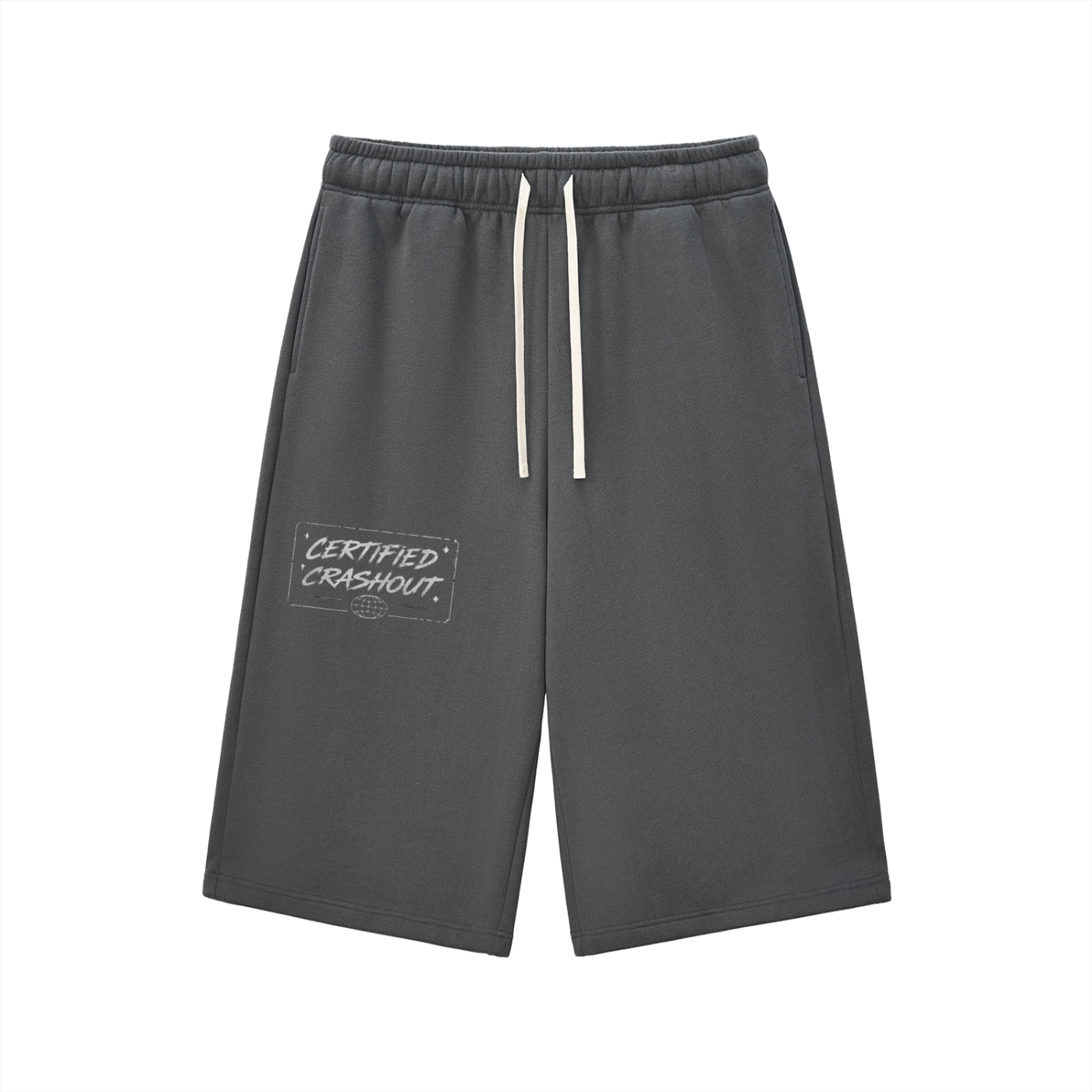 Certified Crashout World Drawstring Three-quarter Sweatpants