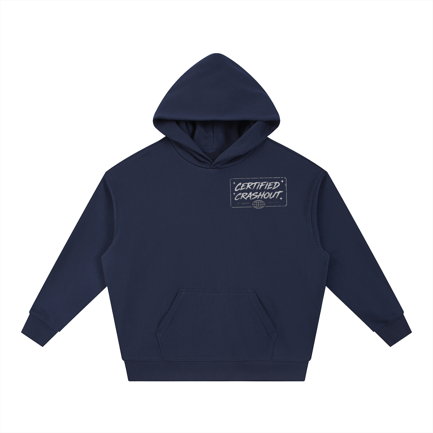 Certified Crashout World Essential Boxy Heavyweight Drop-Shoulder Hoodie
