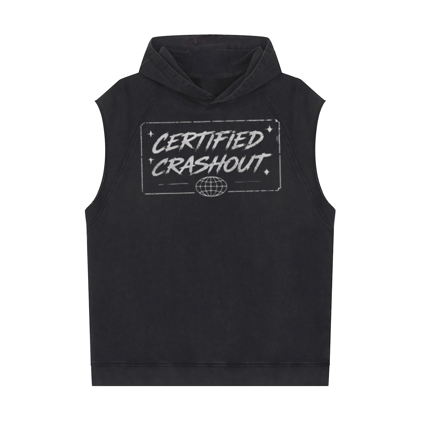 Certified Crashout World Sleeveless Hoodie