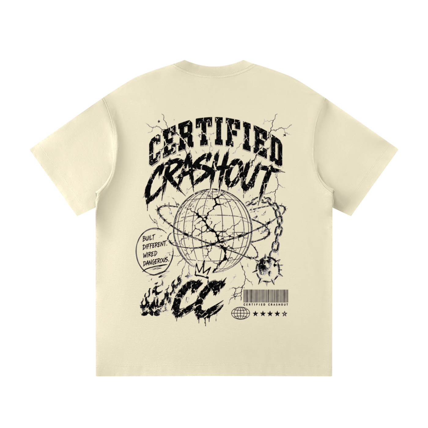Certified Crashout World Unisex Loose Fit Crewneck T-Shirt
