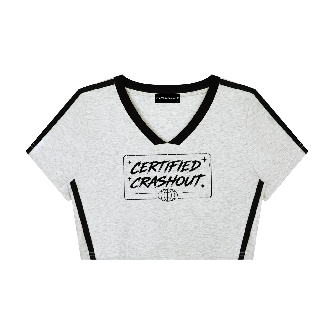 Certified Crashout World Women’s Slim Fit Color Block T-Shirt