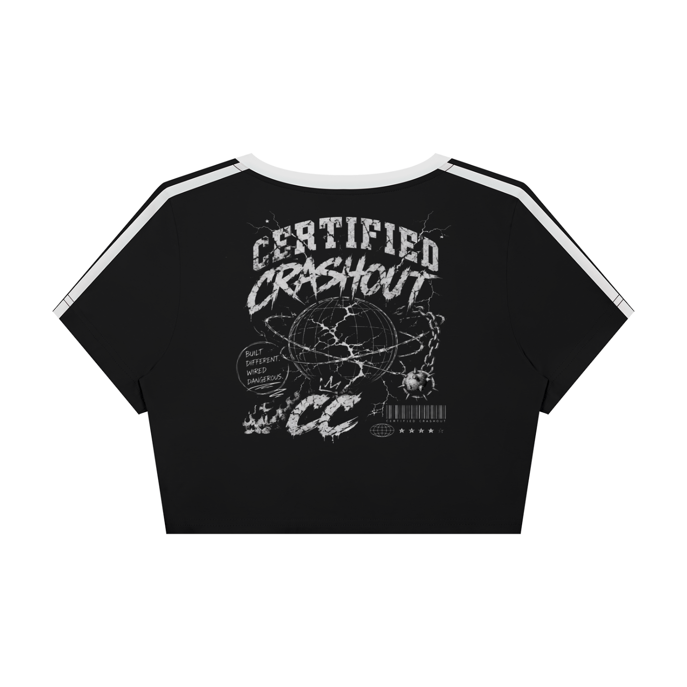 Certified Crashout World Women’s Slim Fit Color Block T-Shirt