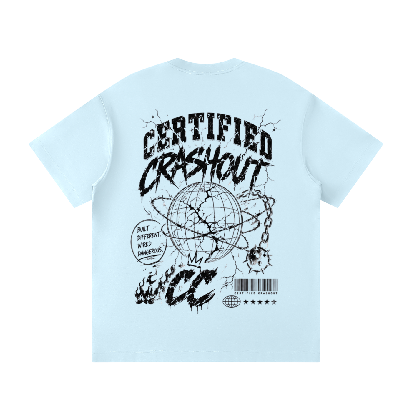 Certified Crashout World Unisex Loose Fit Crewneck T-Shirt