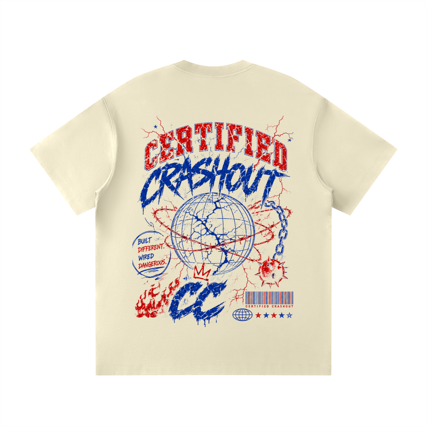 Certified Crashout World 4th Of July Edition Unisex Loose Fit Crewneck T-Shirt