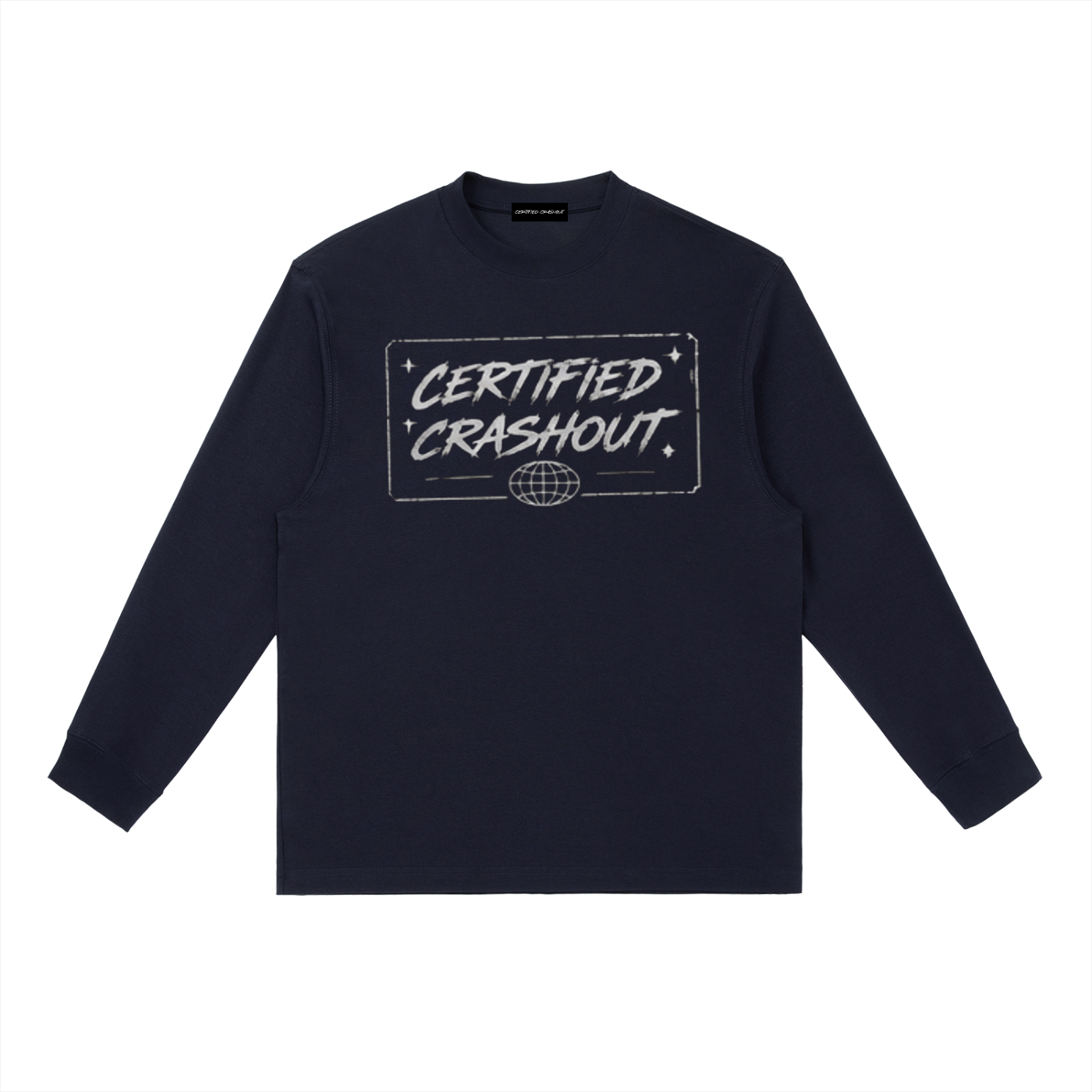 Certified Crashout World Essential Crewneck Long-Sleeve T-Shirt