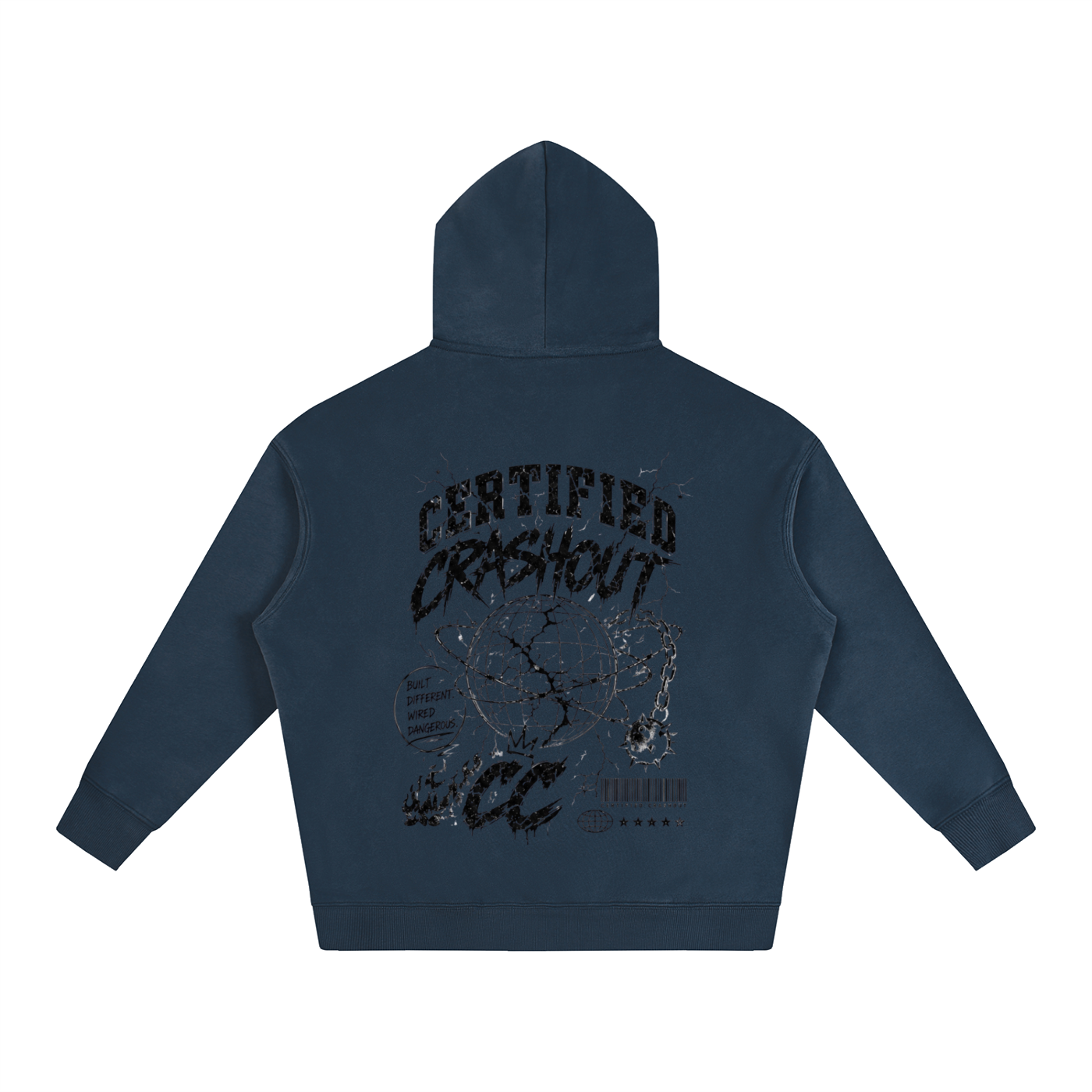 Certified Crashout World Oversize Fleeced Hoodie