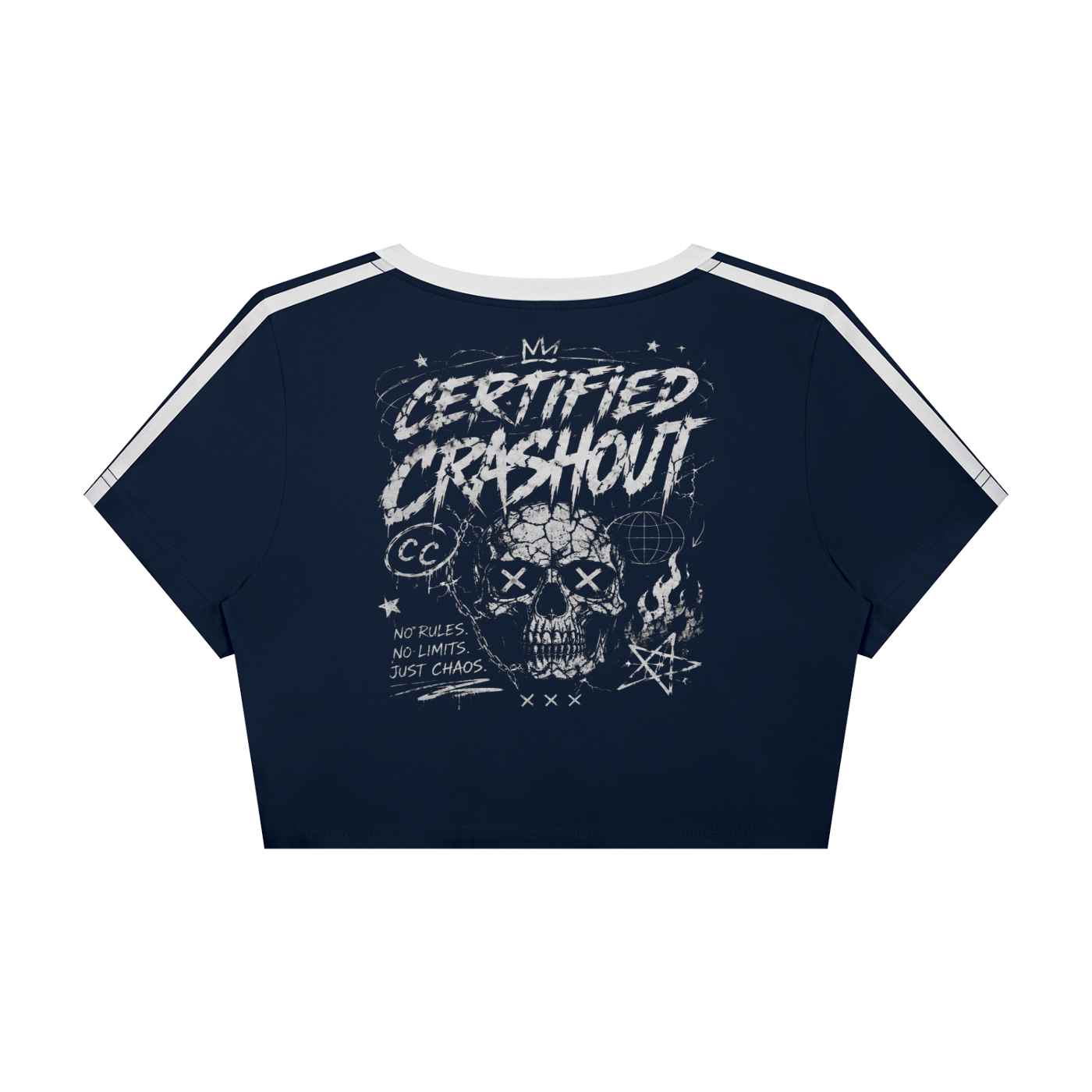Certified Crashout Women’s Slim Fit Color Block T-Shirt