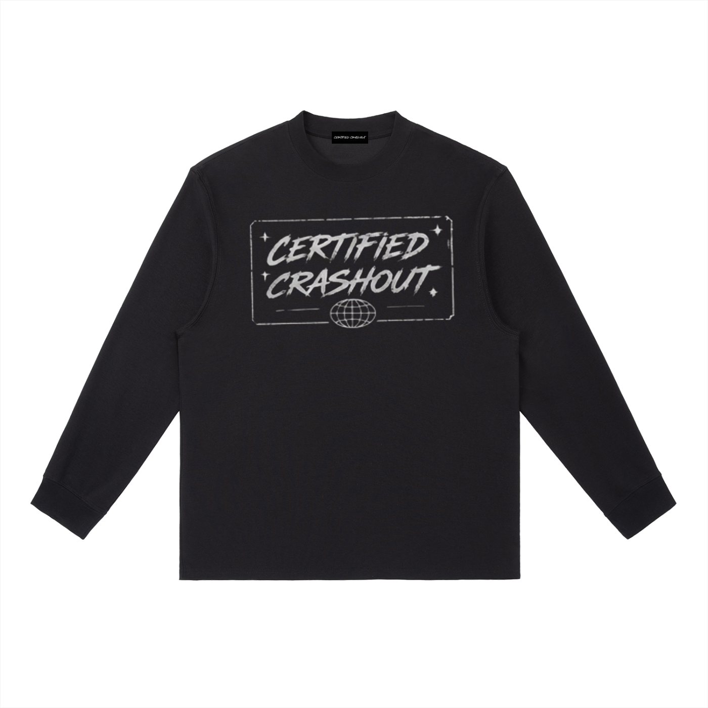 Certified Crashout World Essential Crewneck Long-Sleeve T-Shirt