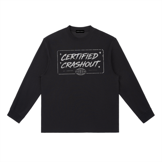Certified Crashout World Essential Crewneck Long-Sleeve T-Shirt