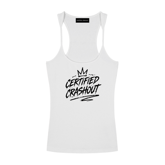 Certified Crashout Women’s Slim Fit Ribbed Racerback Tank Top