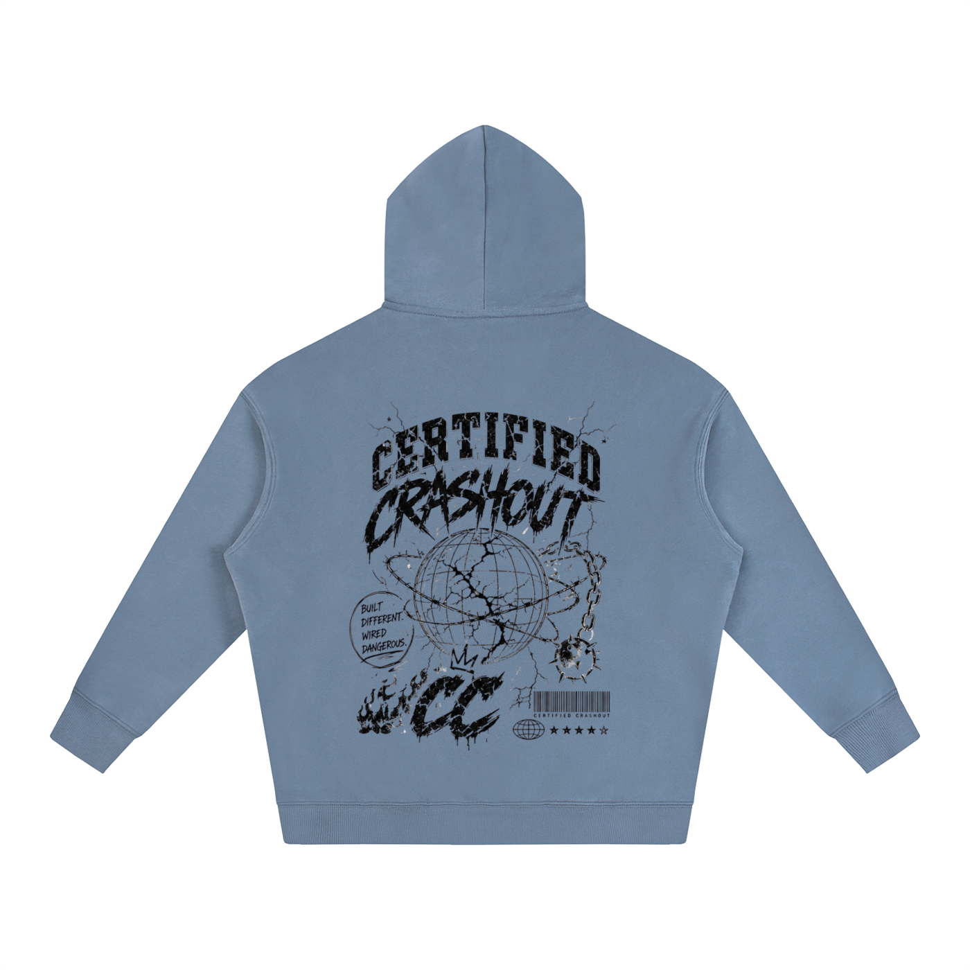 Certified Crashout World Oversize Fleeced Hoodie