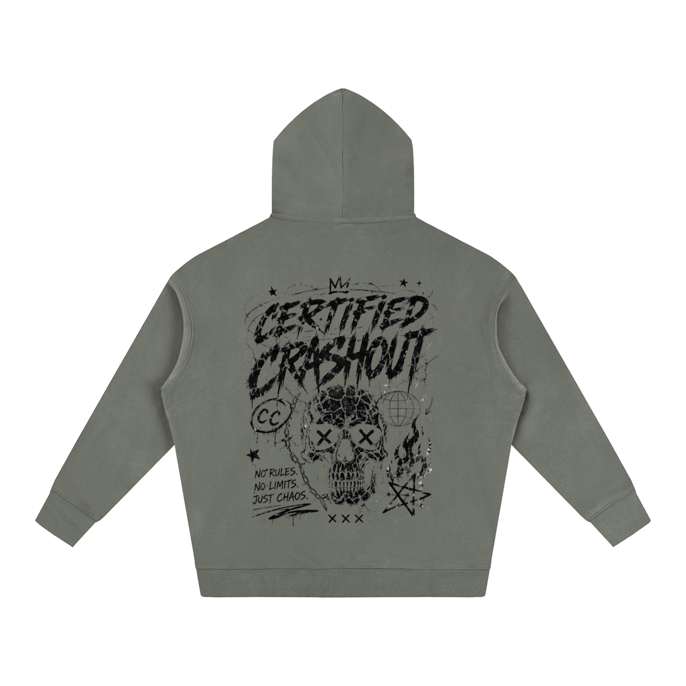 Certified Crashout Oversize Fleeced Hoodie